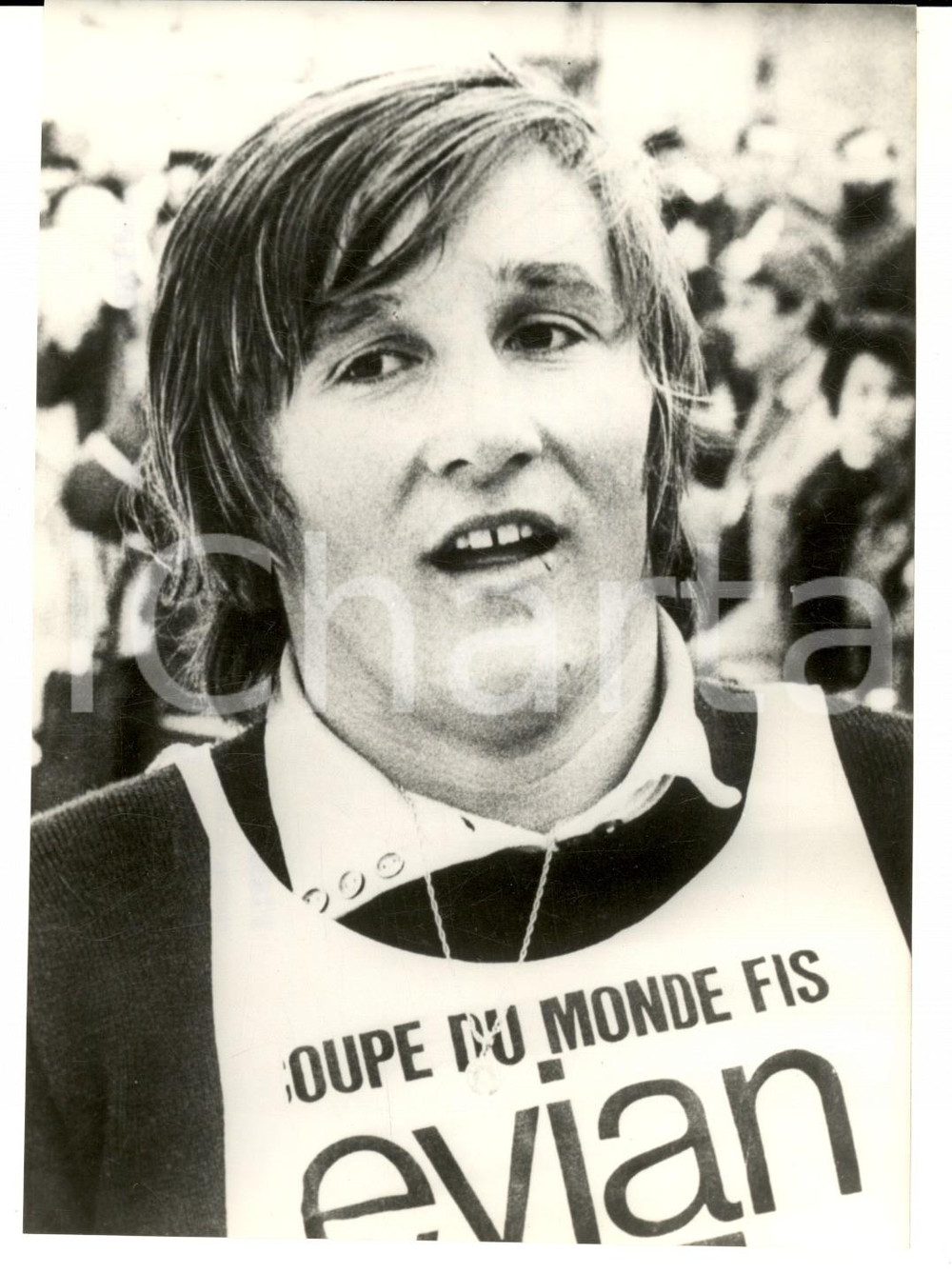 Fotografia d epoca originale 1974 COPPA DEL MONDO SCI ALPINO Piero GROS vincitore del campionato Foto 1