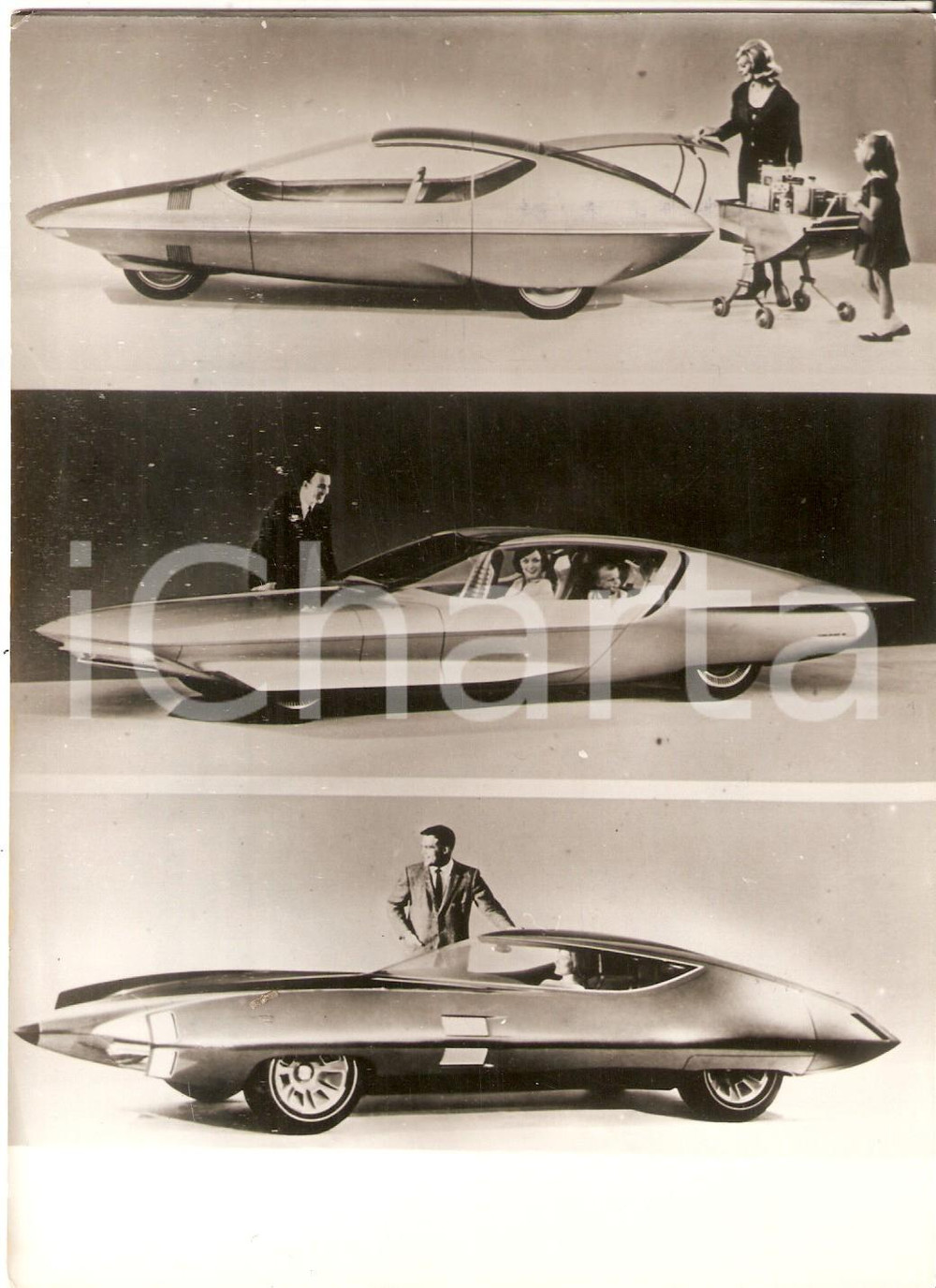 Fotografia d epoca originale 1964 NEW YORK WORLD S FAIR General Motors GM Prototipi RUNABOUT GMX GMS Foto 1
