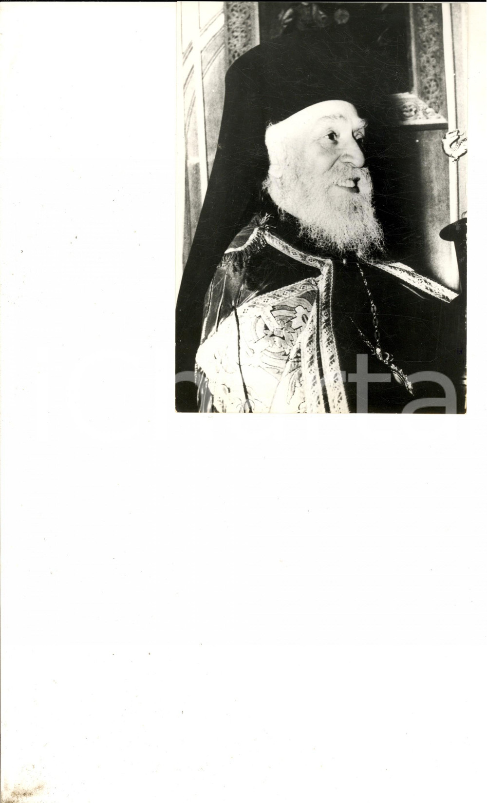 Fotografia d epoca originale 1962 ATENE Arcivescovo IAKOVOS scelto per le nozze di Sofia di Grecia Foto 1