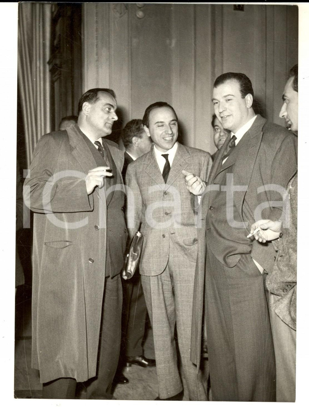 Fotografia d epoca originale 1957 ROMA Delegati sindacali ricevuti da SEGNI per questione parastatali Foto 1