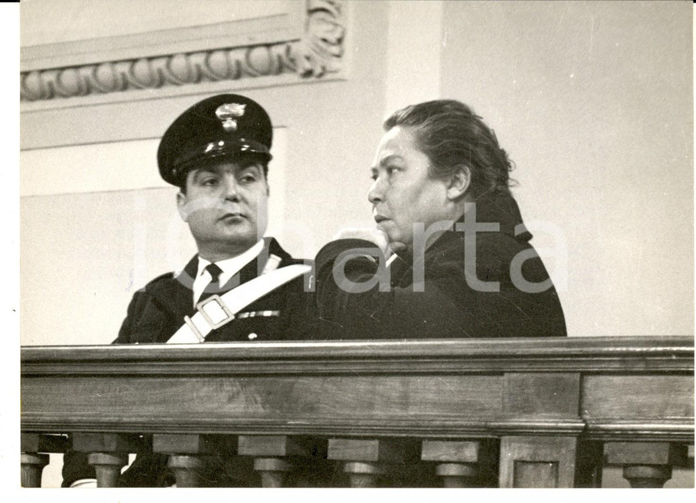 Fotografia d epoca originale 1960 TORINO Processo a Caterina SAGOLEO imputata duplice omicidio Fotografia 1
