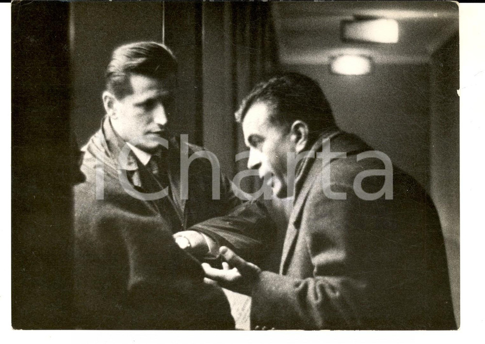 Fotografia d epoca originale 1958 MILANO Caso GHIANI Il fratello Luciano con l avvocato Giovanni Franz SARNO 1