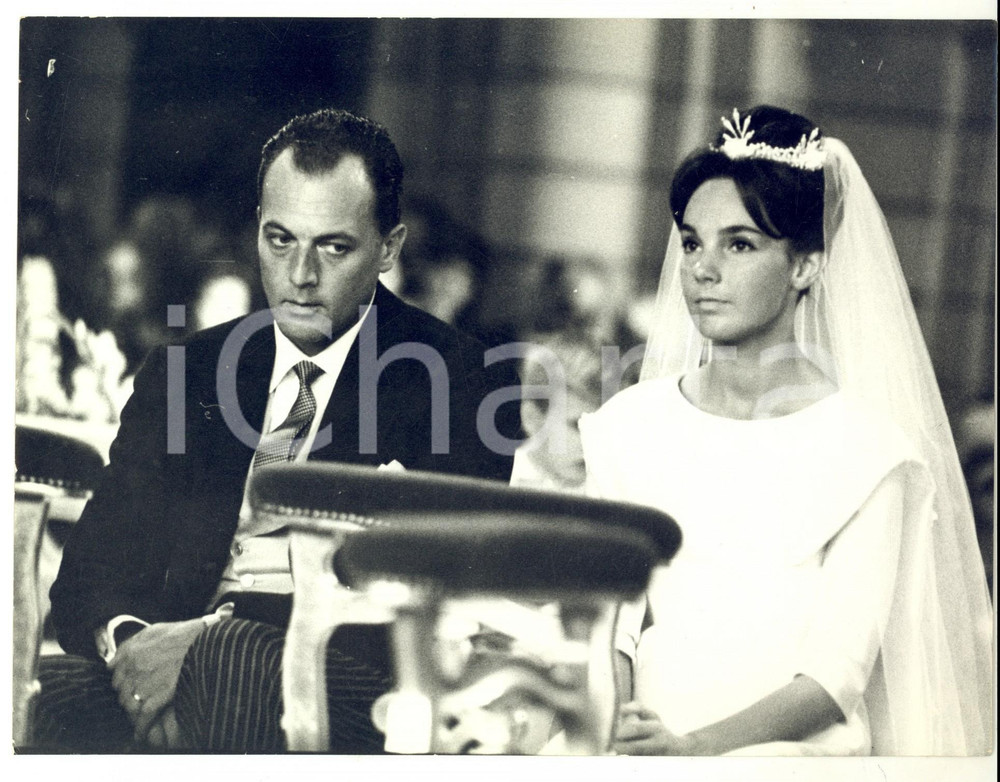 Fotografia d epoca originale 1962 MONACO Nozze di Alessandro BORGHESE e Fabrizia CITTERIO Foto 24x18 cm 1