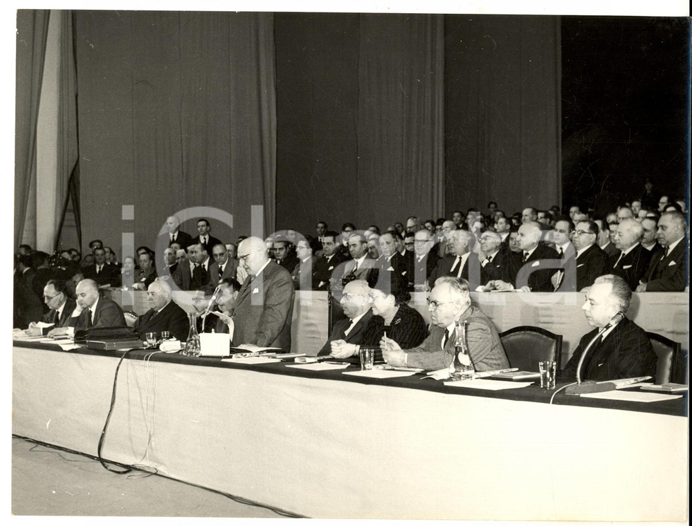 Fotografia d epoca originale 1962 NAPOLI TEATRO SAN CARLO Congresso DC  Inaugurazione Foto 24x18 cm 1