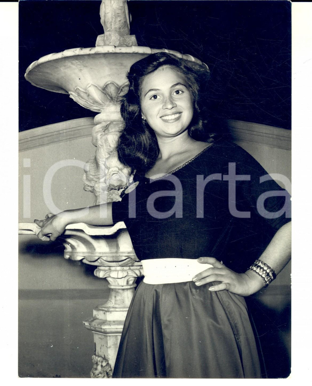 Fotografia d epoca originale 1955 ca MISS ITALIA  Miss SICILIA minorenne esclusa dal concorso Foto 13x18 1