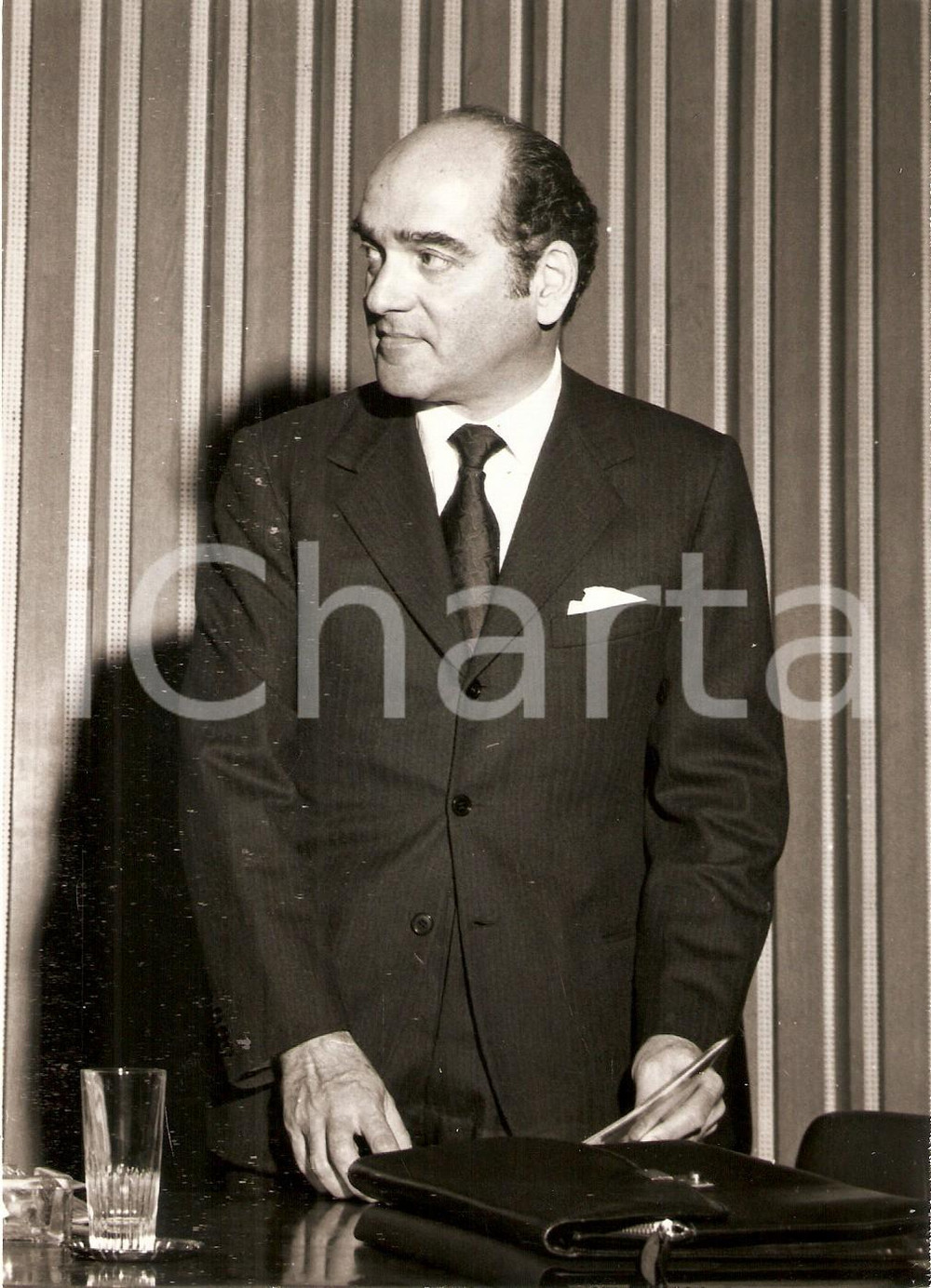 Fotografia d epoca originale 1971 MILANO Luciano PELLICANO  nuovo presidente di ASSOLOMBARDA Foto 13x18 cm 1