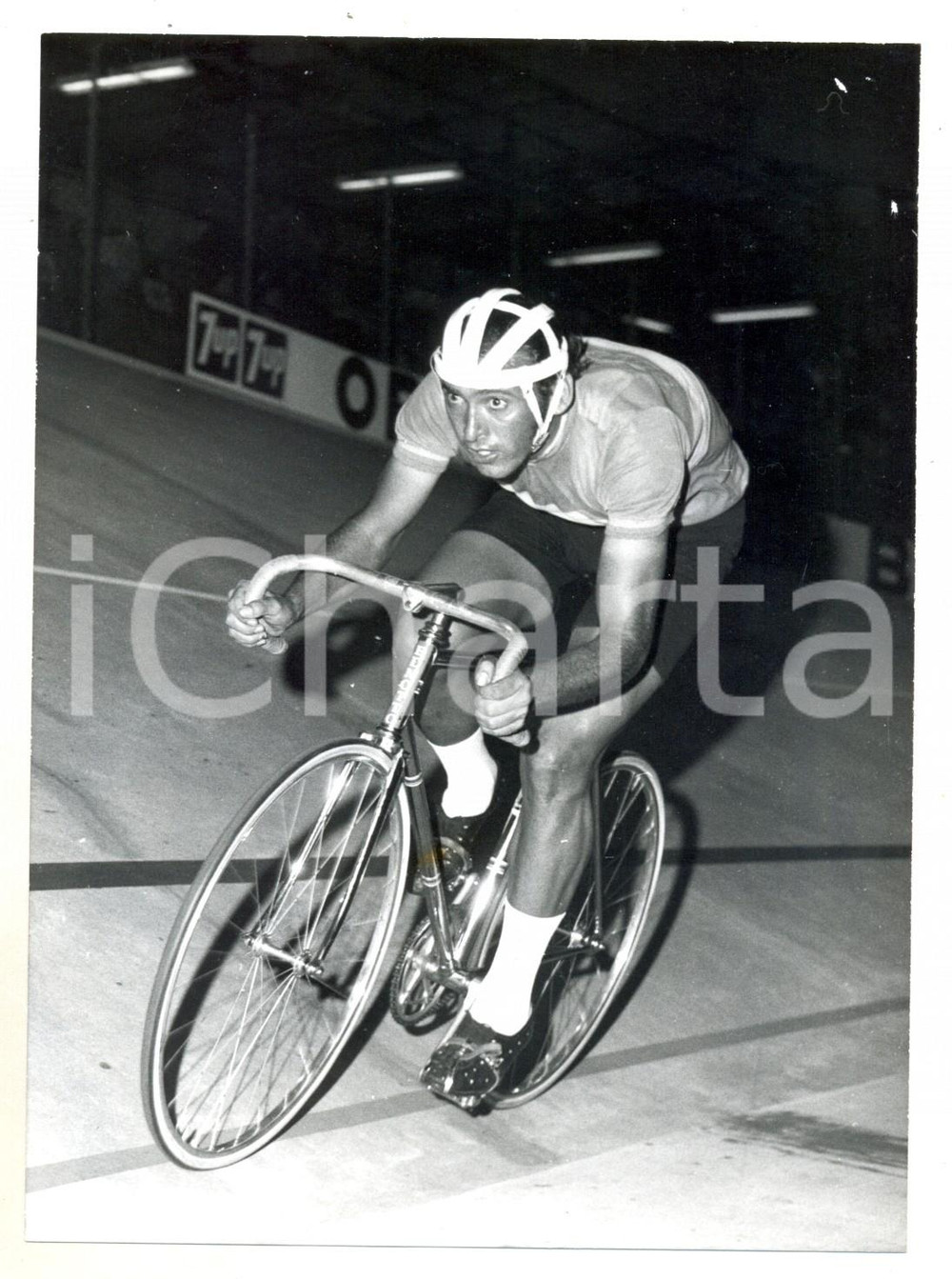 Fotografia d epoca originale 1971 VARESE CICLISMO MONDIALI Martin RODRIGUEZ gara inseguimento dilettanti 1