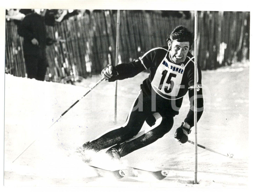 1971 ÅRE COPPA DEL MONDO SCI ALPINO Patrick RUSSELL in gara slalom gigante *Foto