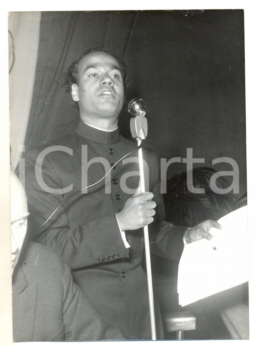 Fotografia d epoca originale 1957 ROMA Presidente Nath PAI al Congresso dell Internazionale Socialista Foto 1