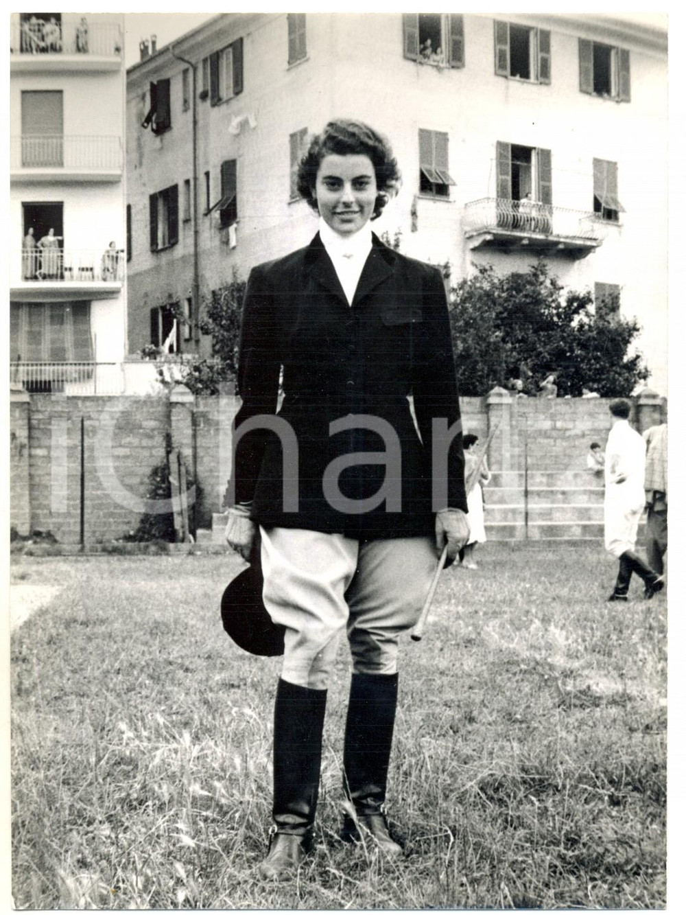 Fotografia d epoca originale 1956 RAPALLO IPPICA Antonella PIAGGIO fidanzata di Umberto AGNELLI Foto 1