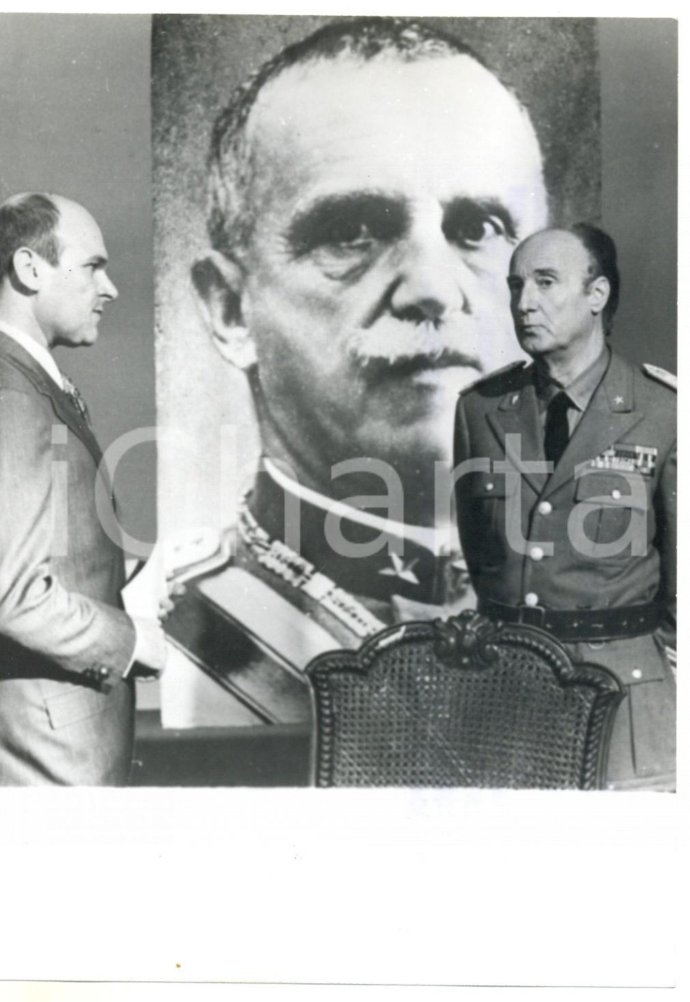 Fotografia d epoca originale 1971 FRANCE FranÃ§ois CHAUMETTE con FranÃ§ois CASTELOT nei panni di Ciano 1