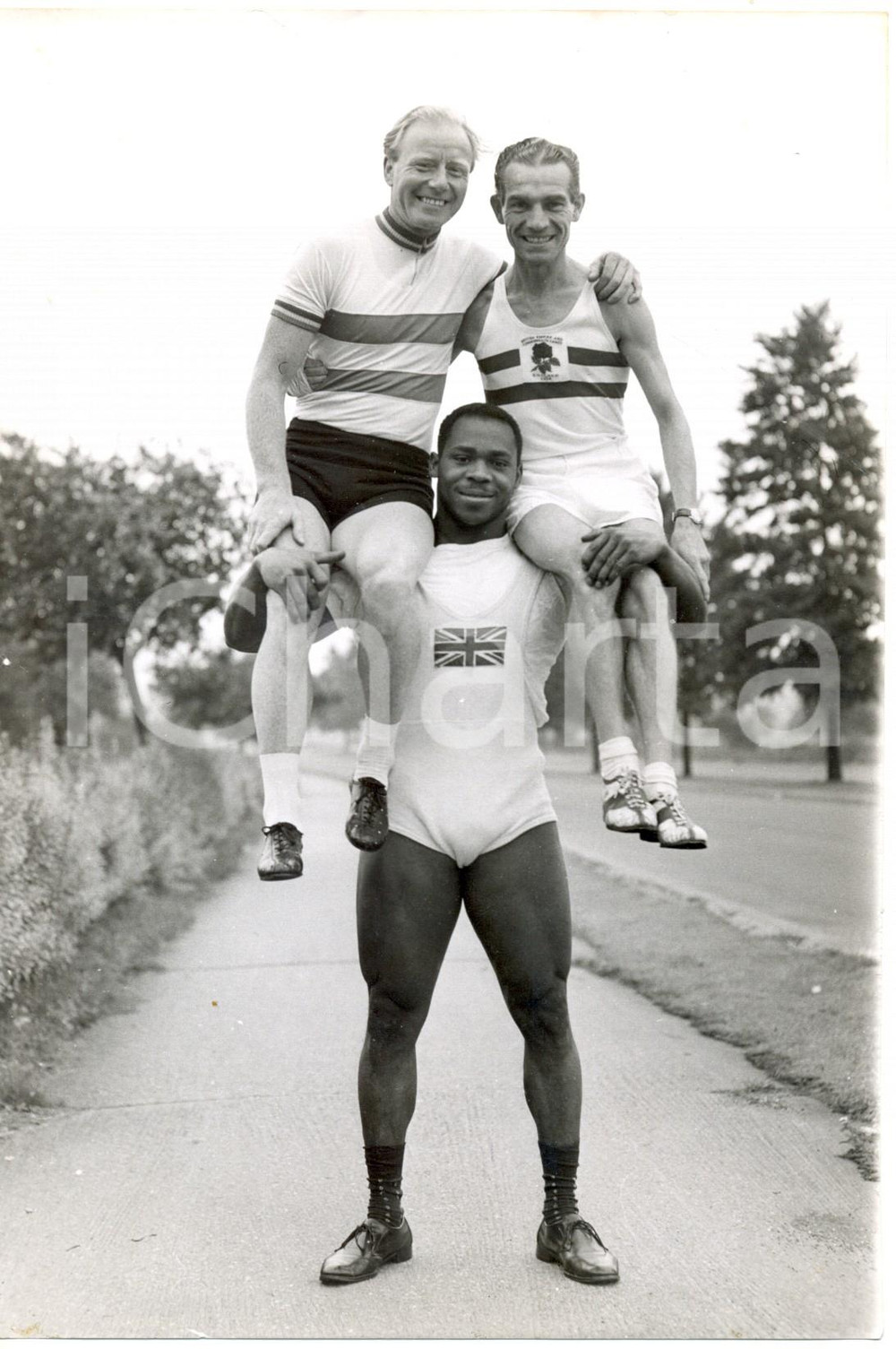 Fotografia d epoca originale 1960 ROME OLYMPICS GAMES Louis MARTIN Eric THOMPSON Arthur KEILY Photo 1
