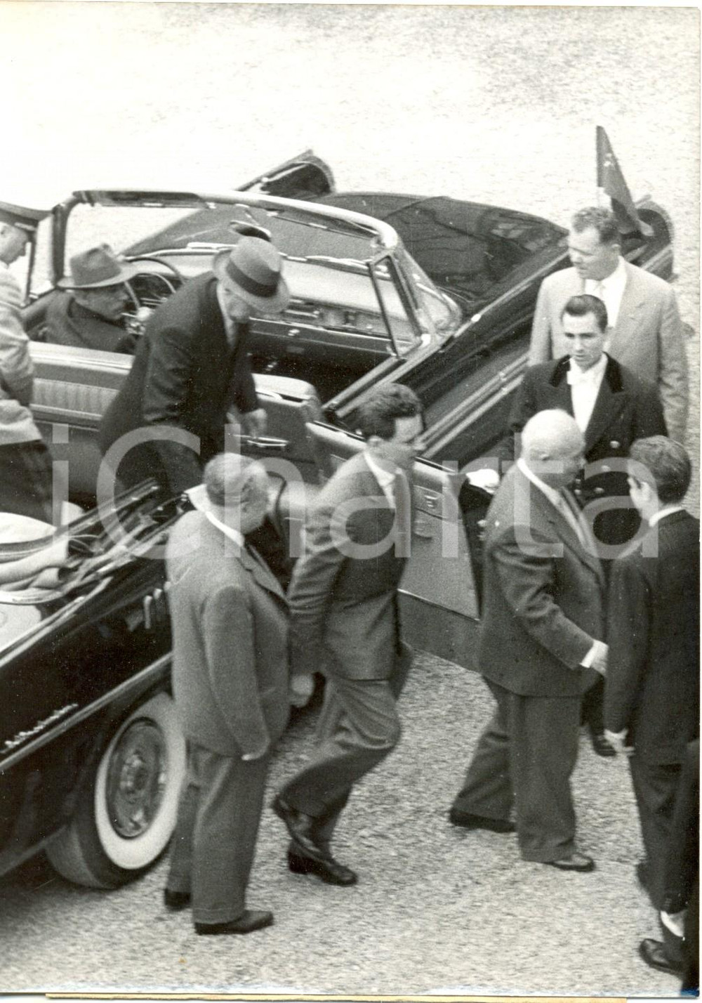 Fotografia d epoca originale 1960 PARIS Conferenza dei Quattro Nikita KRUSCEV Andrej GROMYKO MALINOVSKI Foto 1