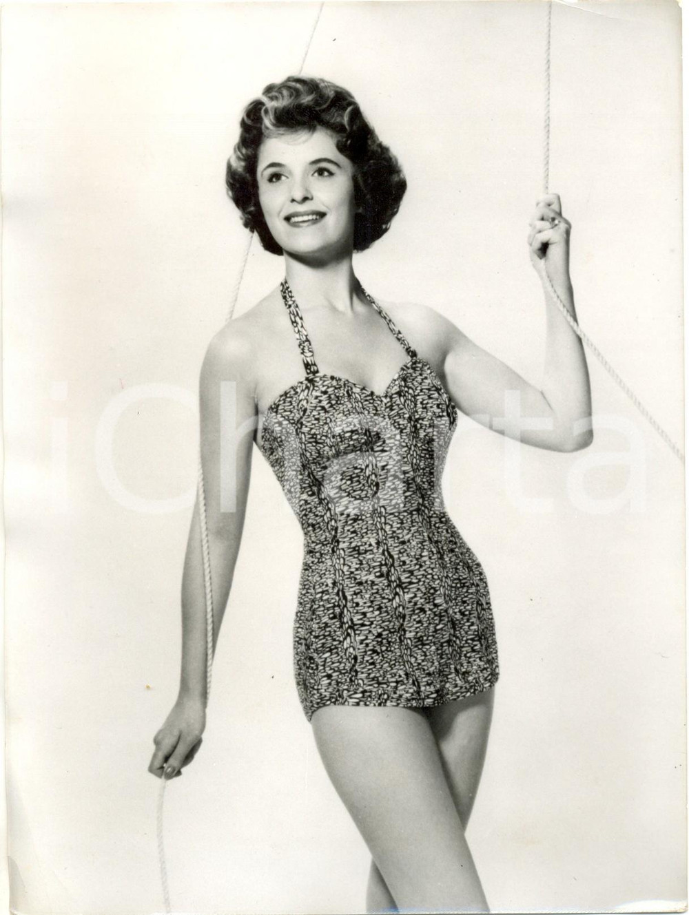 Fotografia d epoca originale 1959 UK FASHION Italian Gossard swimwear for British beaches Photo 1
