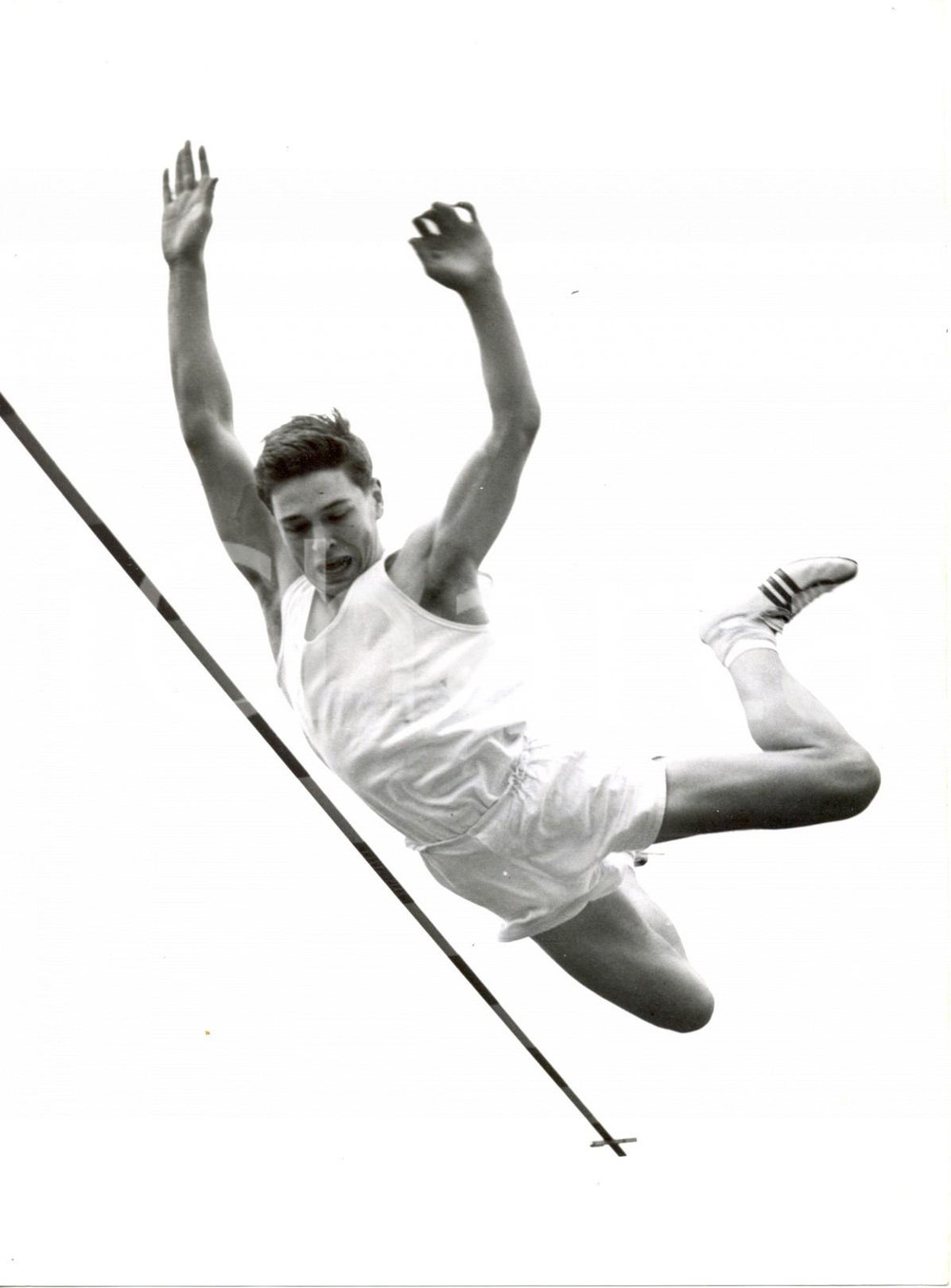 Fotografia d epoca originale 1960 LONDON HIGH JUMP  D. D. STEVENSON wins Junior Championship Photo 1