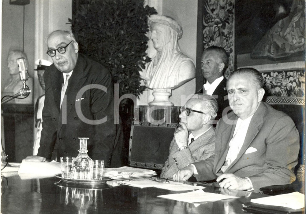 Fotografia d epoca originale 1957 ROMA Assemblea delle Casse di Risparmio  Discorso Umberto TUPINI Foto 1