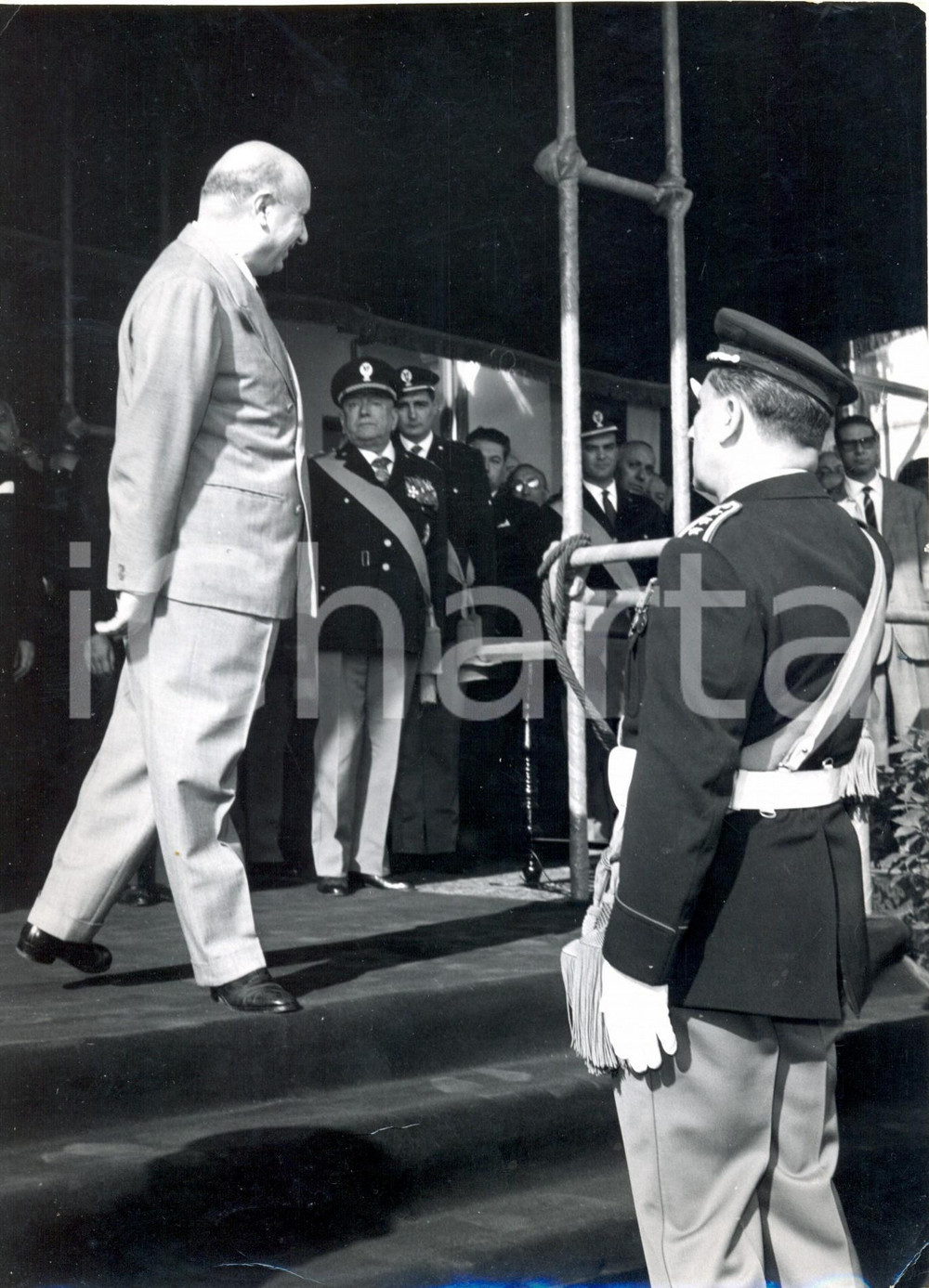 1960 ROMA - 108° Anniversario P.S. - Mario SCELBA consegna decorazioni al valore