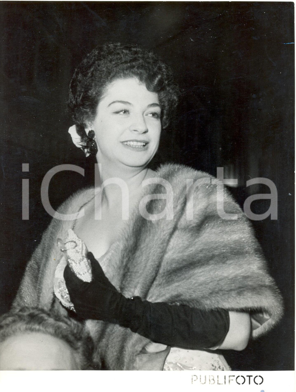 Fotografia d epoca originale 1954 GENOVA Nuovo Lido  Katyna RANIERI al Festival della Canzone Francese Foto 1