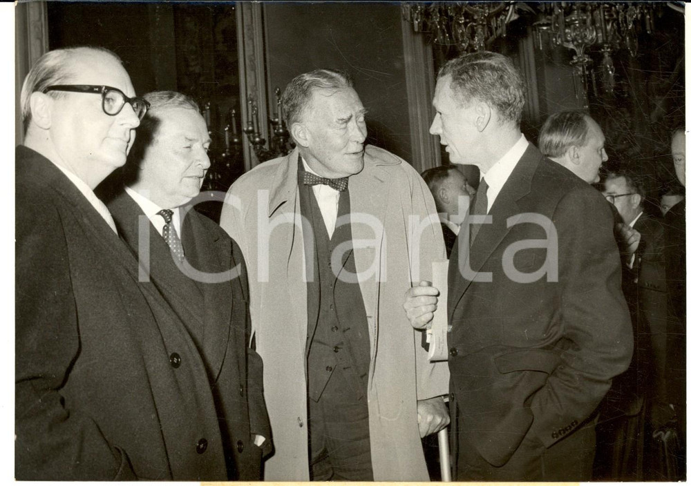 Fotografia d epoca originale 1959 PARIS Ministri VON BRENTANO  COUVE DE MURVILLE  HERTER  SELWIN LLOYD 1