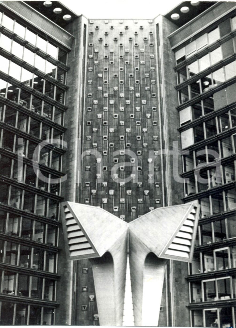 Fotografia d epoca originale 1971 BRUXELLES  Veduta del Palazzo del Mercato Comune Europeo Foto 13x18 cm 1