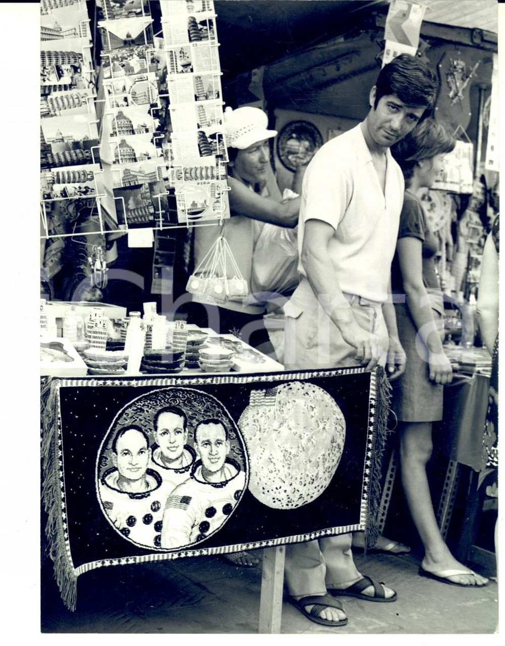 Fotografia d epoca originale 1971 PISA Tappeto astronauti David SCOTT Alfred WORDEN James IRWIN al mercato 1