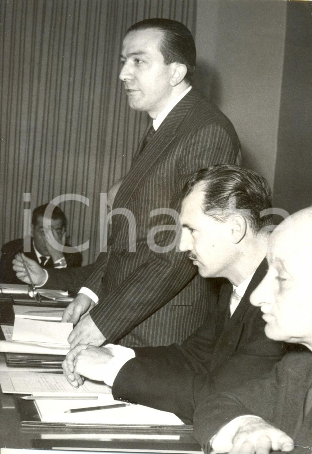 Fotografia d epoca originale 1957 ROMA CONFINDUSTRIA  I Convegno Studi Doganali  Giulio ANDREOTTI Foto 1