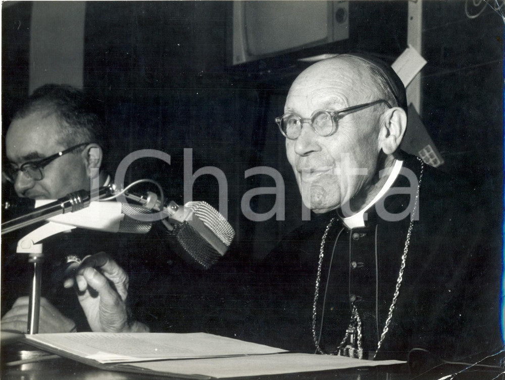 Fotografia d epoca originale 1962 ROMA  Concilio Ecumenico Vaticano II  Discorso card. Augustin BEA Foto 1