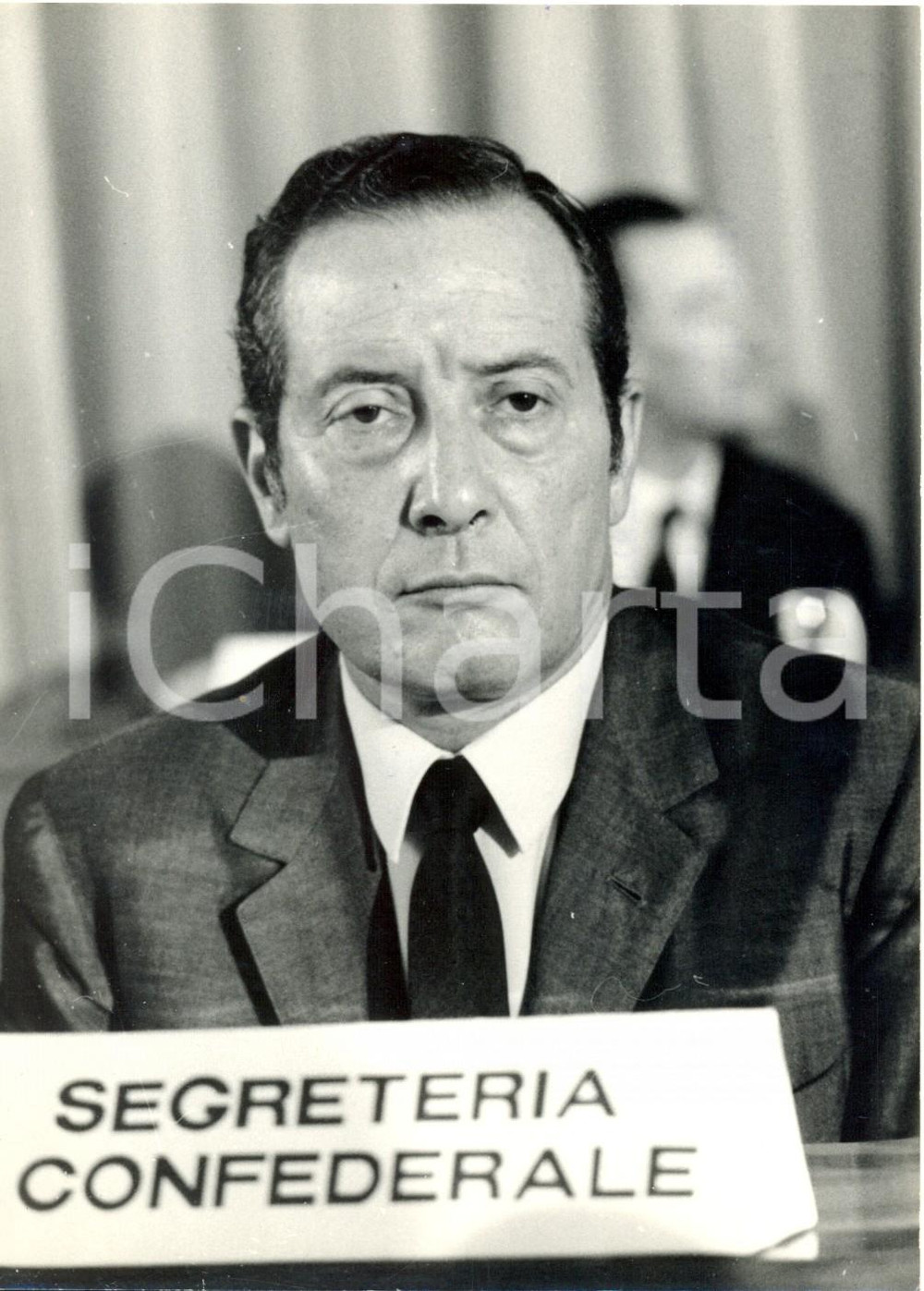 Fotografia d epoca originale 1970 MILANO  Ritratto di Bruno STORTI segretario della CISL Foto 13x18 cm 1