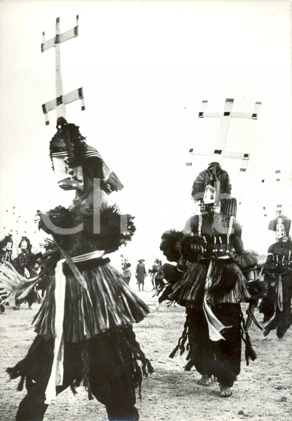 Fotografia d epoca originale 1959 MALI  Damana s traditional mask and ancient rites of Dogon tribes Photo 1