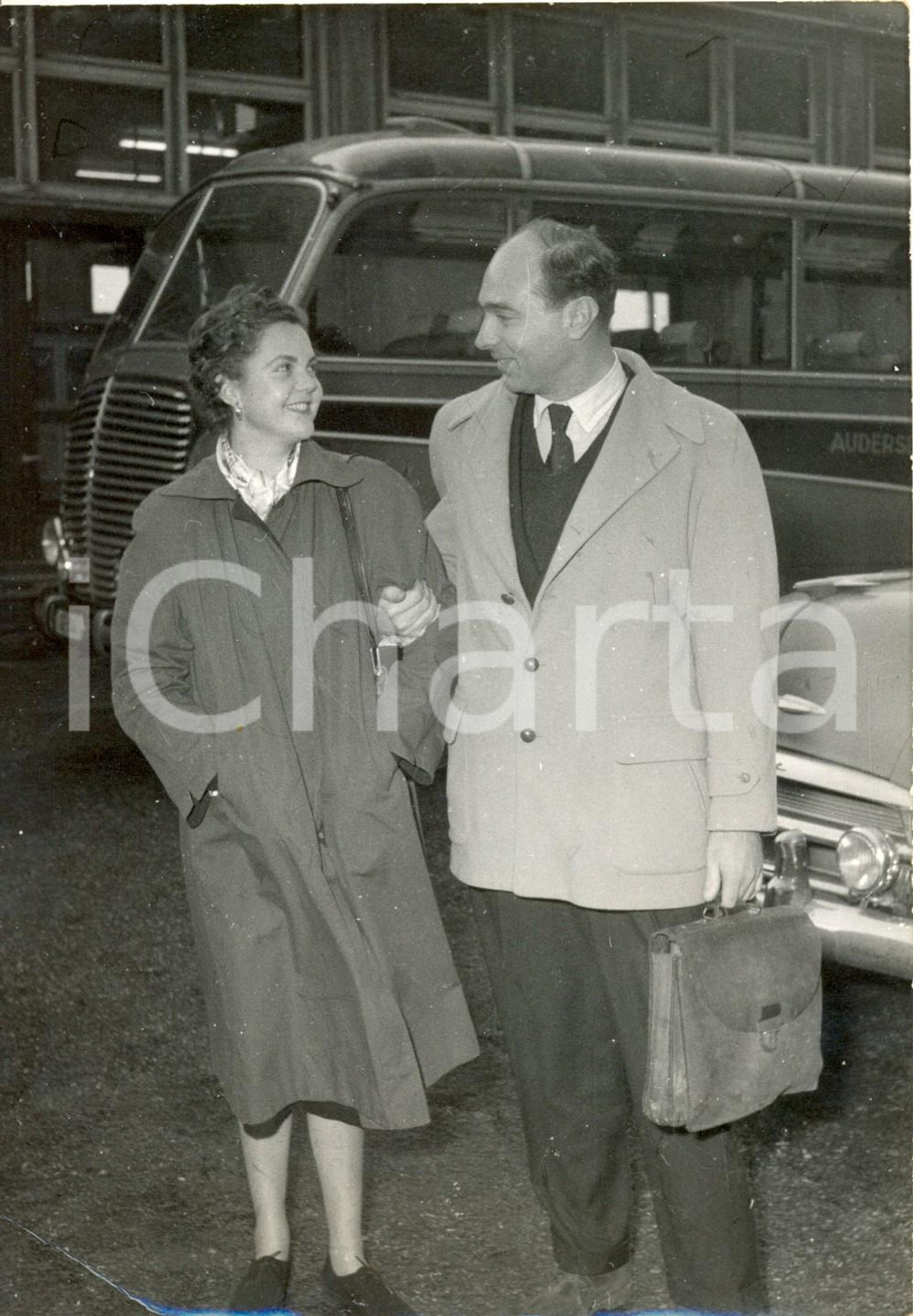 1954 ZÜRICH - Maria Pia di Savoia con il principe Alessandro di Jugoslavia *Foto