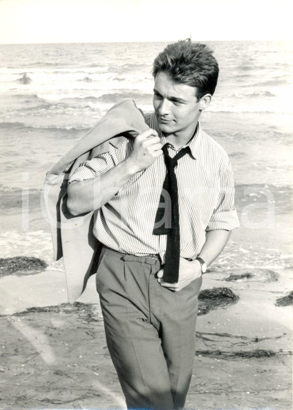 Fotografia d epoca originale 1961 VENEZIA  Festival Internazionale Cinema  Jacques CHARRIER al Lido Foto 1