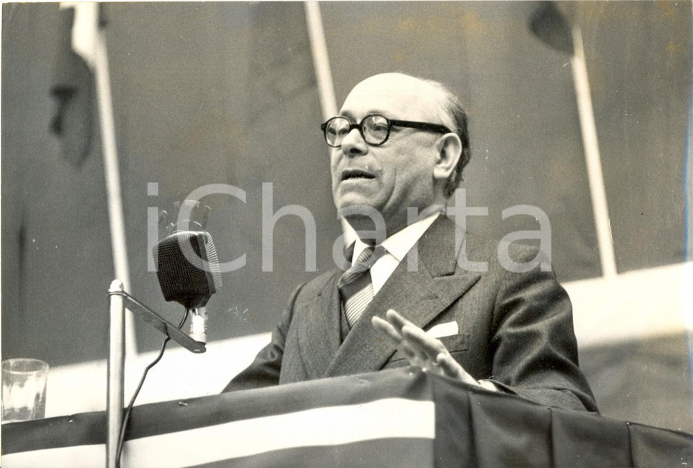 Fotografia d epoca originale 1956 ROMA EUR  Congresso P.C.I.  Discorso di Umberto TERRACINI Foto 18x13 cm 1