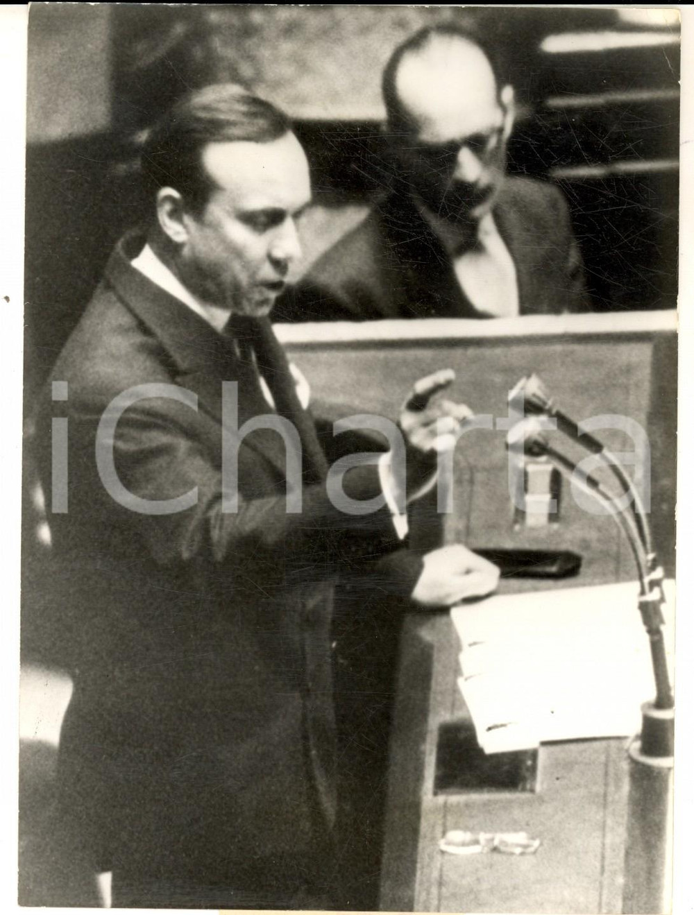 Fotografia d epoca originale 1961 PARIS AssemblÃ©e Nationale  Intervento del premier Michael DEBRE  Foto 1