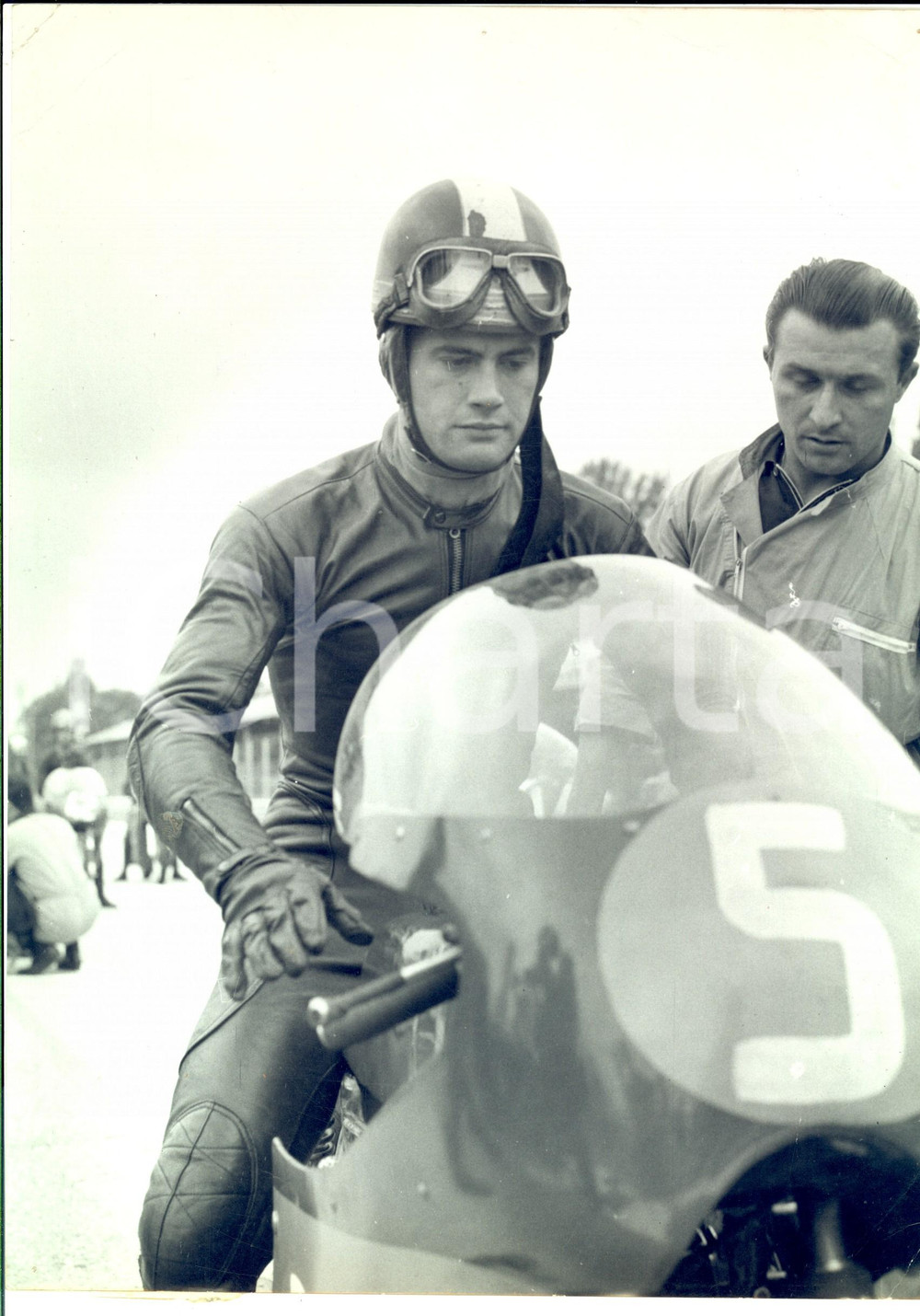 Fotografia d epoca originale 1965 MONZA Gran Premio delle Nazioni  Giacomo AGOSTINI su MV AGUSTA Foto 22x30 1