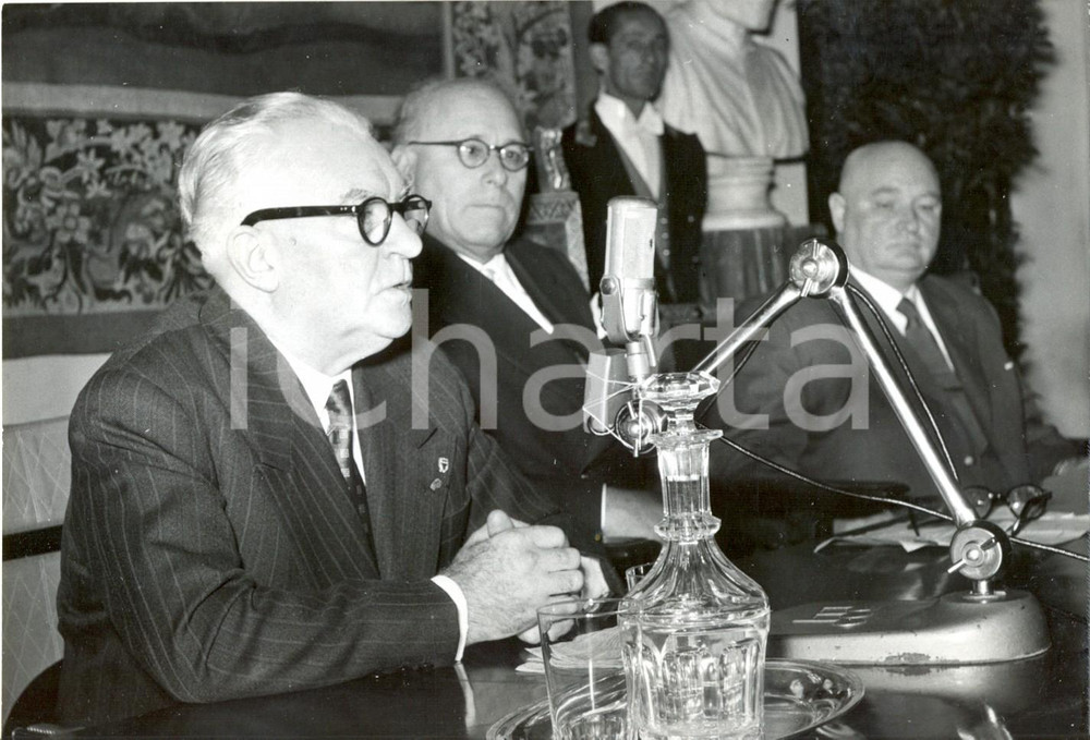 Fotografia d epoca originale 1956 ROMA Convegno Resistenza Europea  Frederic MANHES Umberto TERRACINI Foto 1