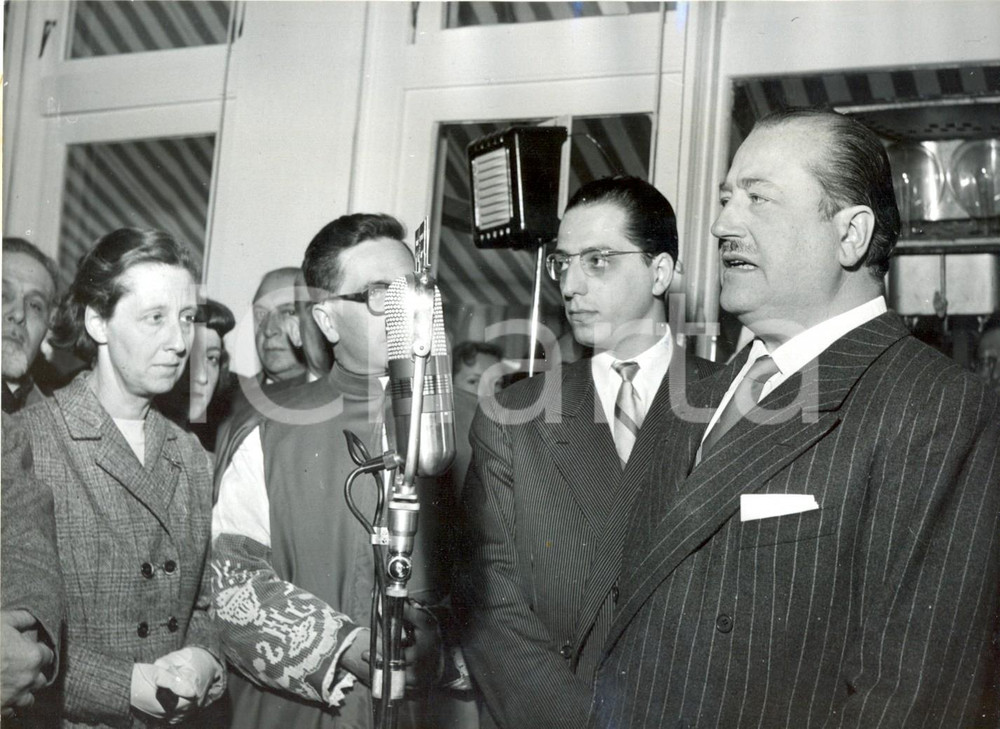 Fotografia d epoca originale 1953 PORTOFINO Trasmettitore RAI GE 1  Discorso inaugurale di Cristiano RIDOMI 1