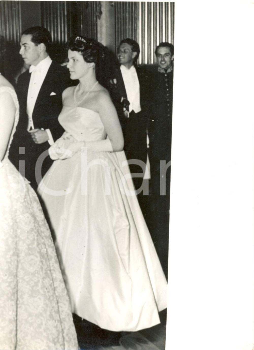 Fotografia d epoca originale 1958 BRUXELLES  Maria Francesca di BorboneParma a una serata di gala Foto 1