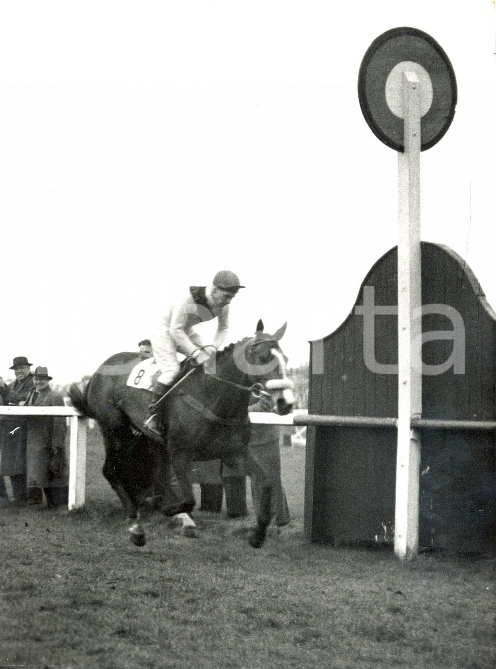1960 LIVERPOOL National Steeplechase - Gerry SCOTT wins on Merryman II -Photo