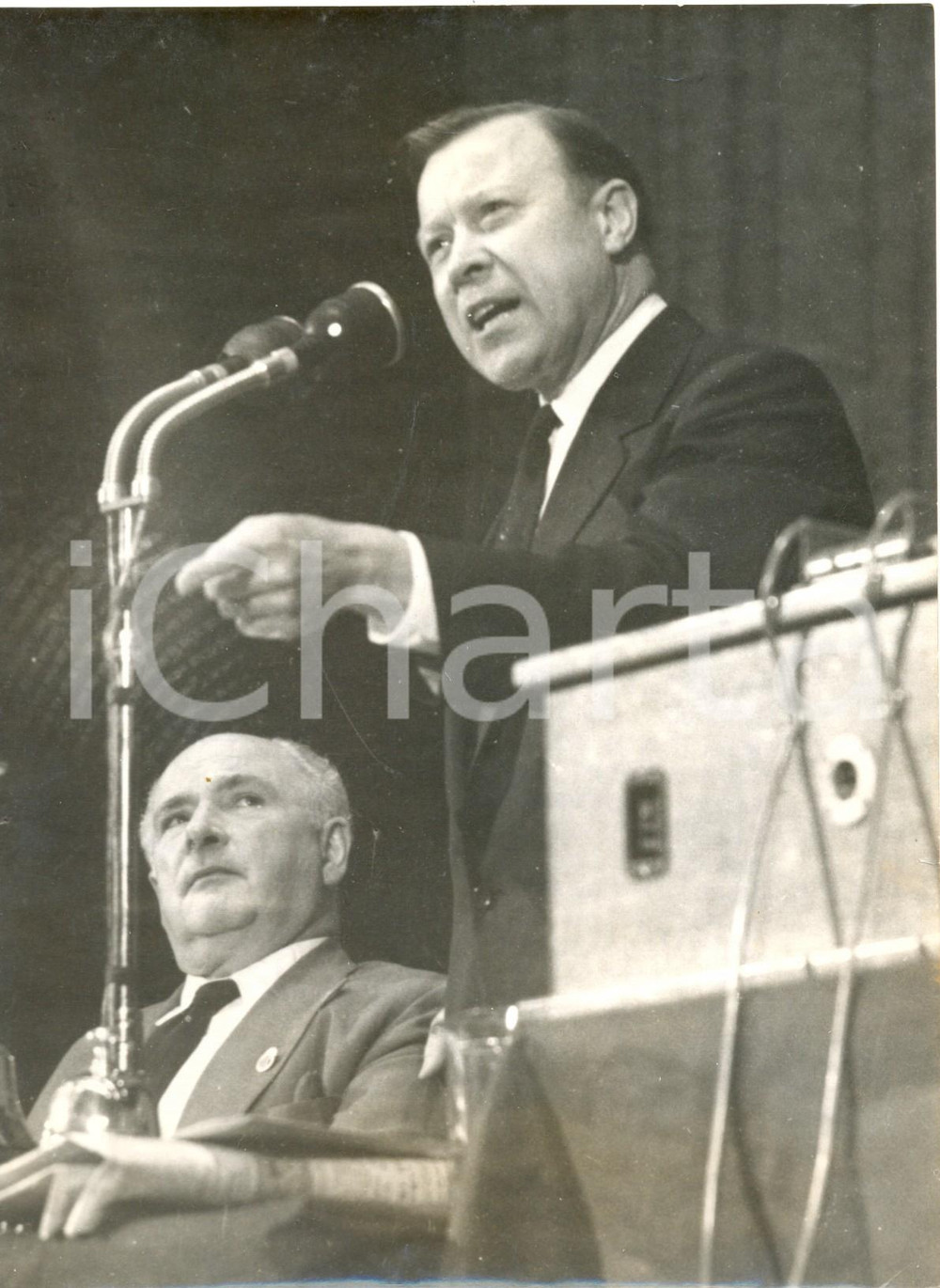 Fotografia d epoca originale 1957 BLACKPOOL  Trades United Congress  Speech of Walter REUTHER Photo 15x20 1