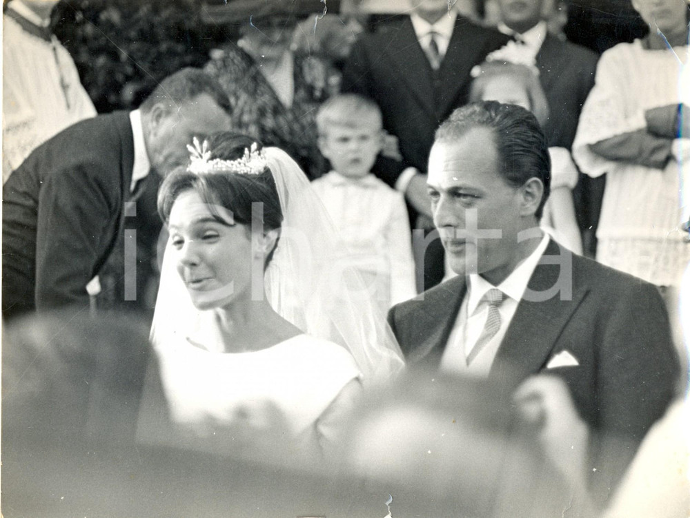 Fotografia d epoca originale 1962 MONACO  Matrimonio di Alessandro BORGHESE e Fabrizia CITTERIO Foto 1