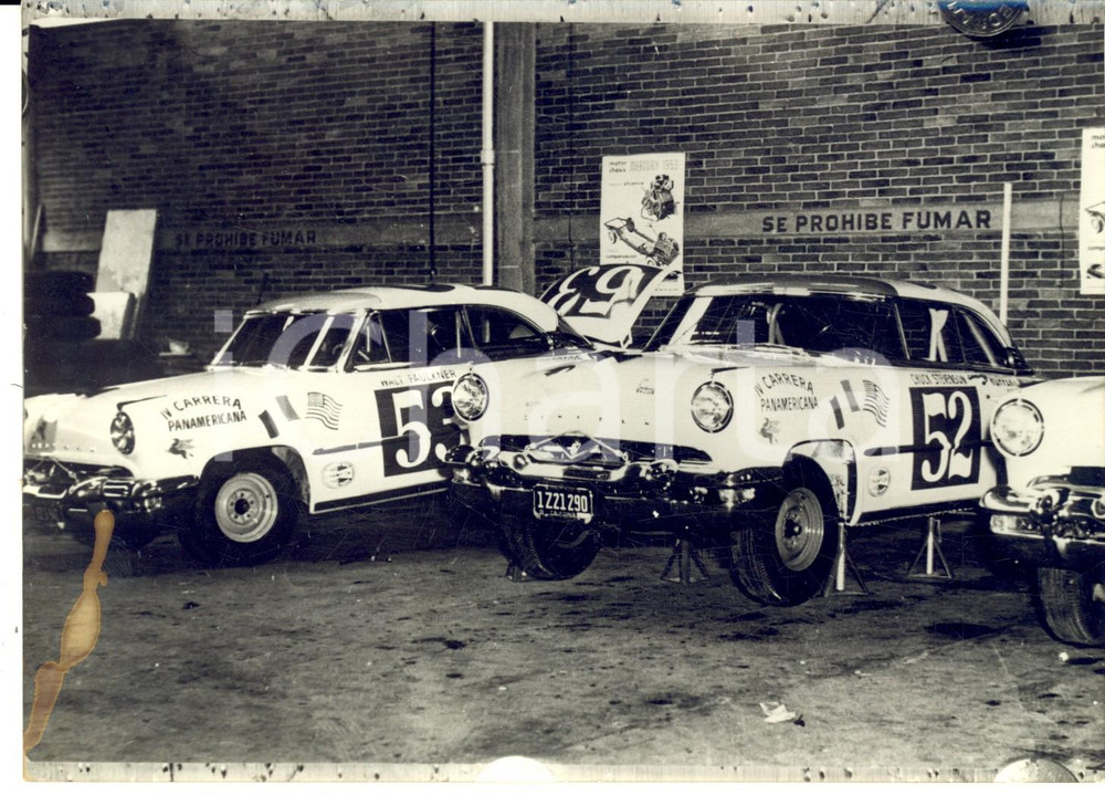 Fotografia d epoca originale 1953 AUTOMOBILISMO CITTA  DEL MESSICO  IV CARRERA PANAMERICANA Le LINCOLN Foto 1