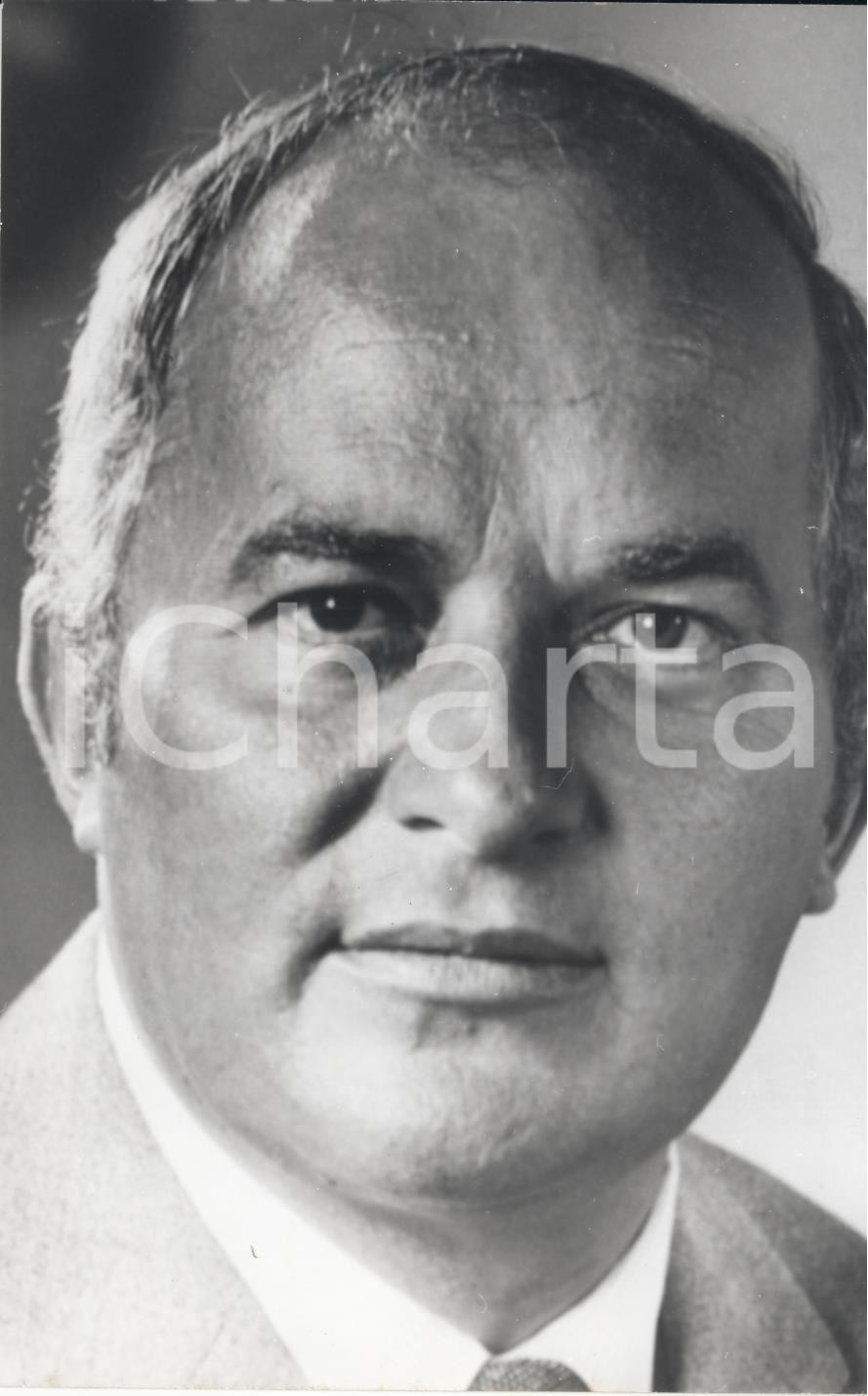 Fotografia d epoca originale 1972 BONN  Ritratto del cancelliere democristiano Rainer BARZEL Foto 13x18 1