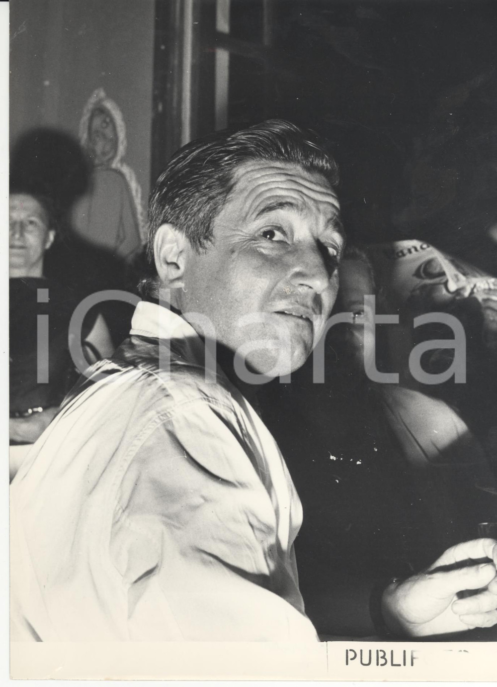 Fotografia d epoca originale 1953 BORDIGHERA  Ritratto dell illustratore Raymond PEYNET Foto 18x24 cm 1