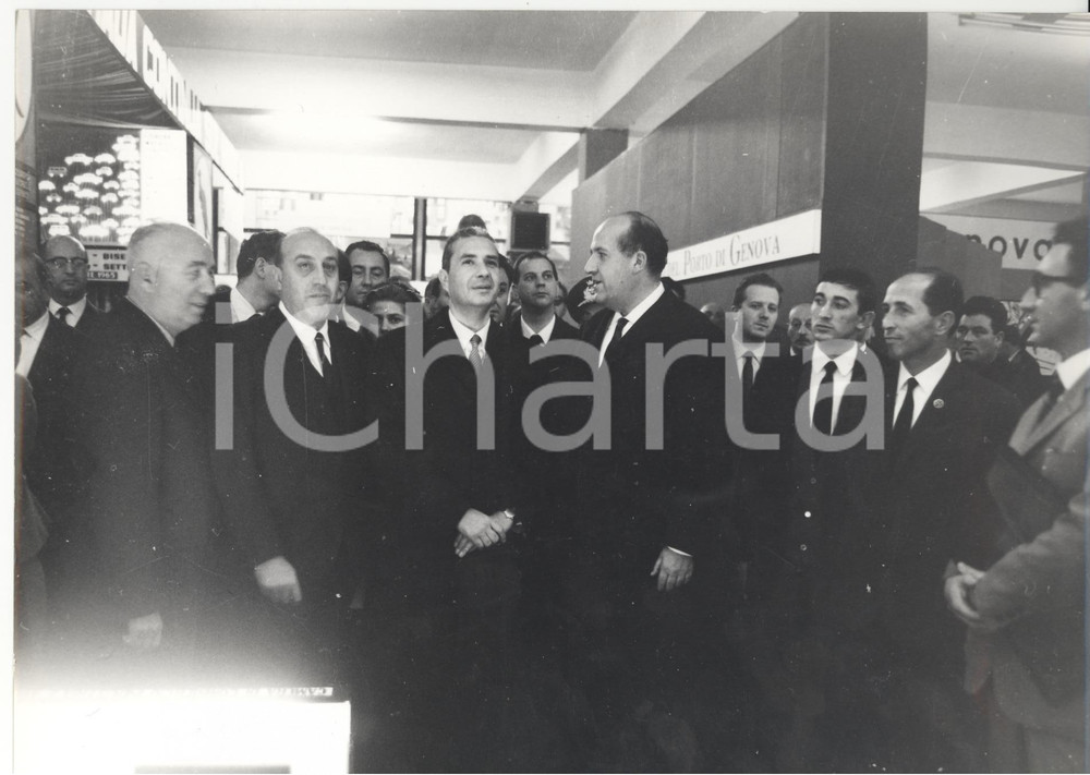 Fotografia d epoca originale 1965 GENOVA  Fiera Internazionale delle Telecomunicazioni  Aldo MORO Foto 1