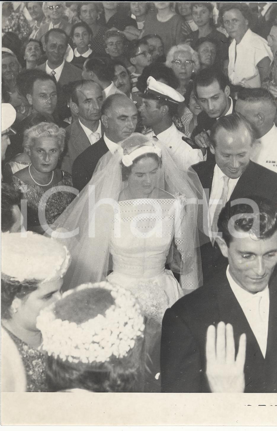 Fotografia d epoca originale 1958 ISCHIA CASAMICCIOLA Matrimonio Amely EDEN Giovanni BORRELLI Foto 13x18 1