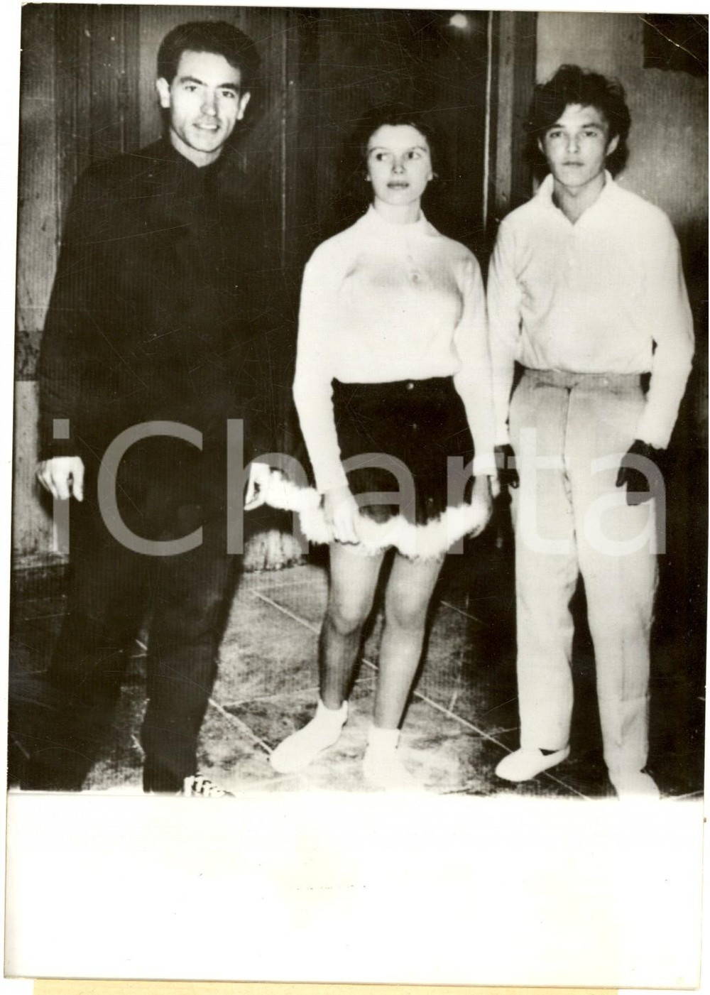 Fotografia d epoca originale 1959 SAINTJEAND ANGELY Funambules LES COMPAGNONS DU CIEL record sur cable 1