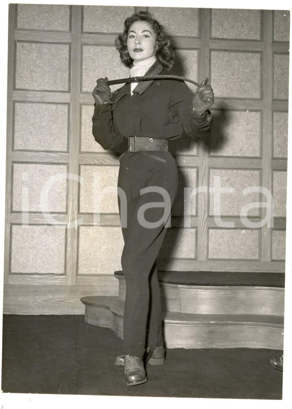 Fotografia d epoca originale 1954 PARIS MODE AndrÃ© LEDOUX  Ensemble d aprÃ¨s ski en soie Photo 12x17 cm 1