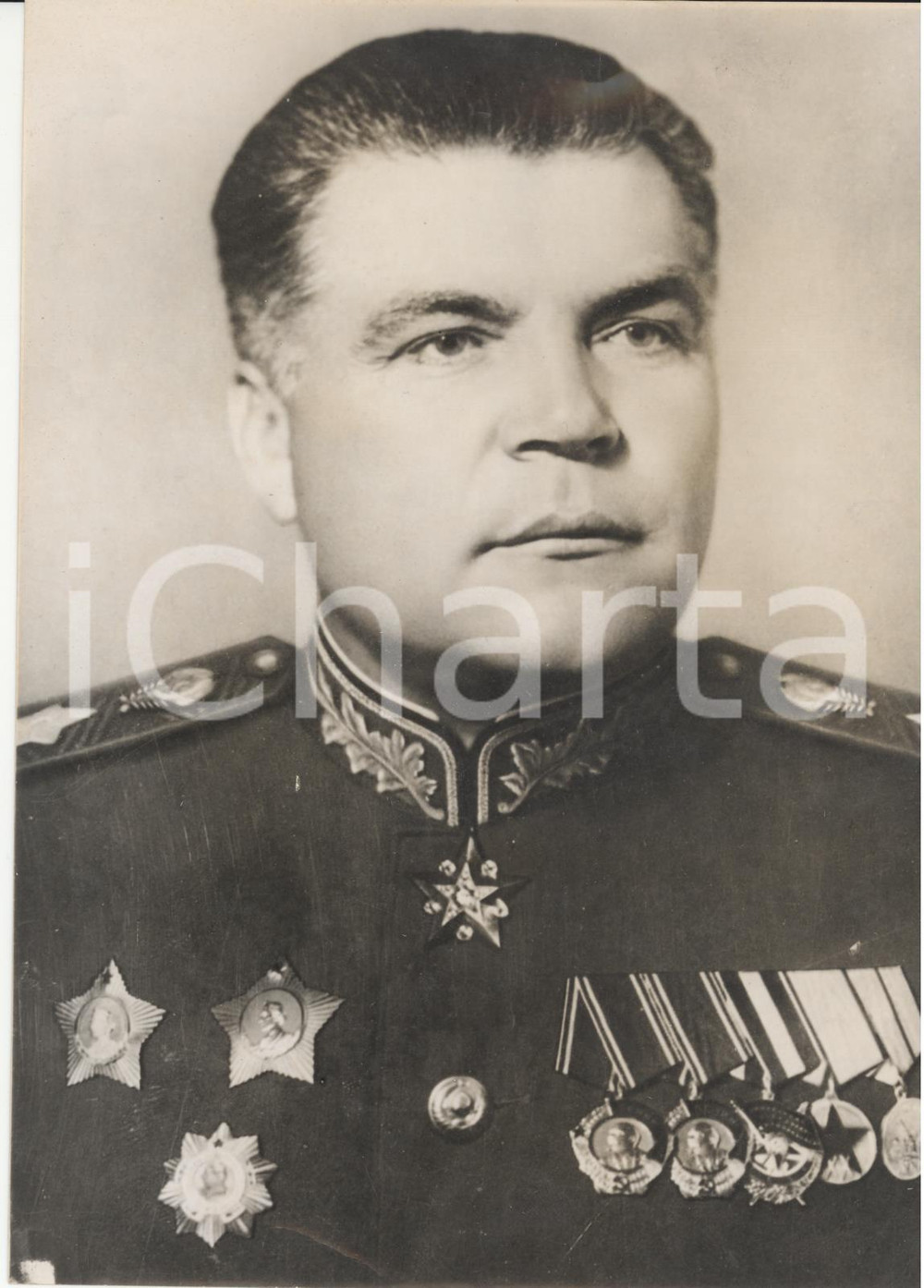 Fotografia d epoca originale 1957 MOSCOW  Portrait of the new Defence Minister Rodion MALINOVSKIJ Photo 1