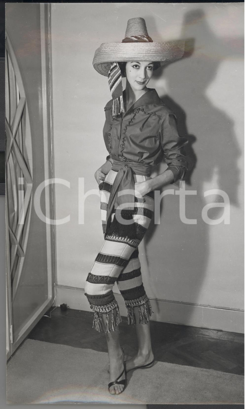 Fotografia d epoca originale 1958 LONDON Model SEVILLA wearing Teddy TINLING s summer creation Photo Fashion 1
