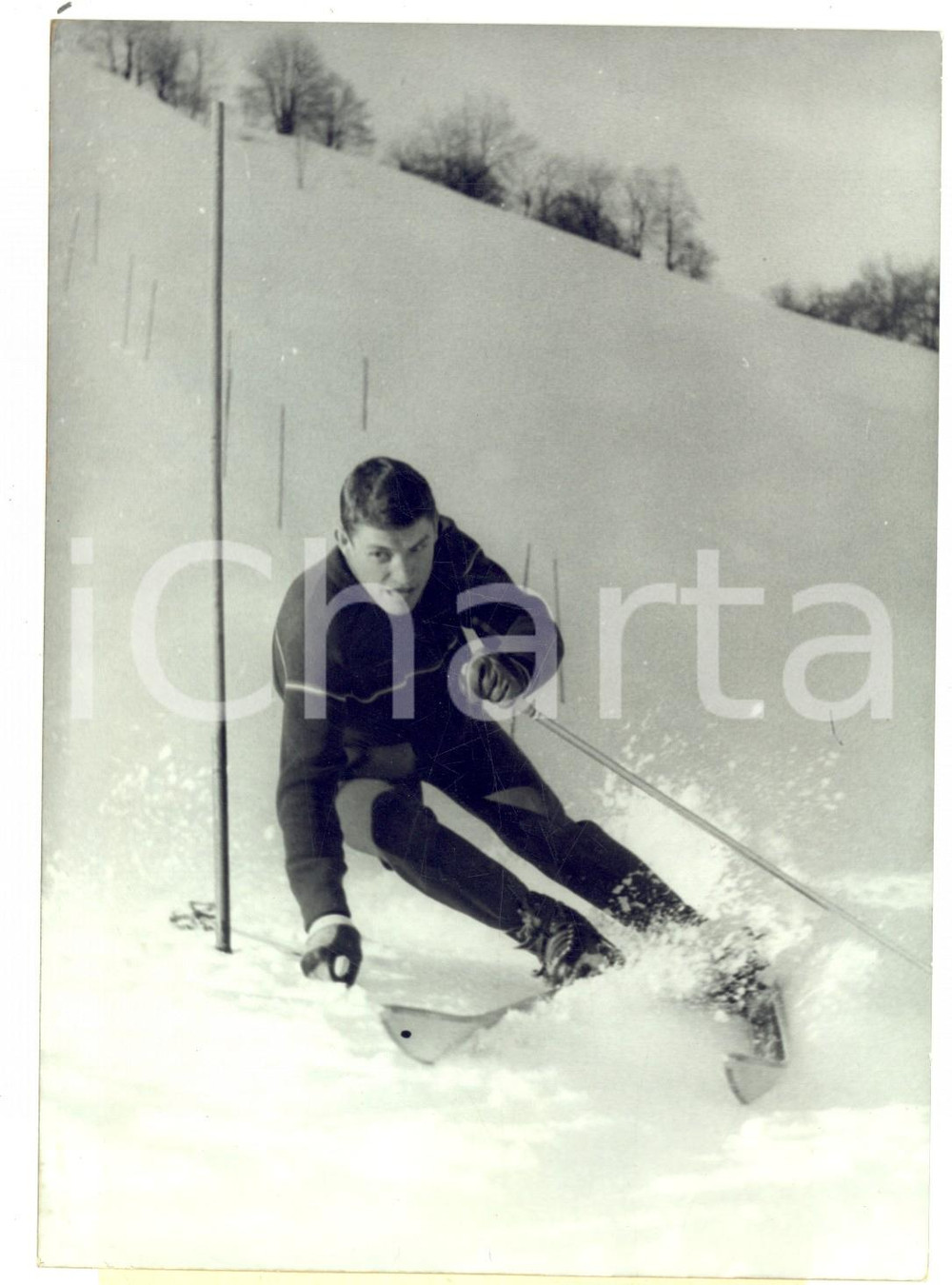 1960 SCI MEGEVE Allenamento di Guy PERILLAT vincitore slalom *Foto 13x18